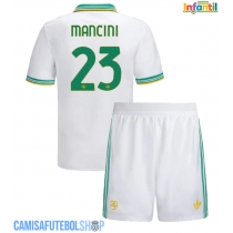 Camisa de time de futebol AS Roma Gianluca Mancini #23 Replicas 3º Equipamento Infantil 2025-26 Manga Curta (+ Calças curtas)